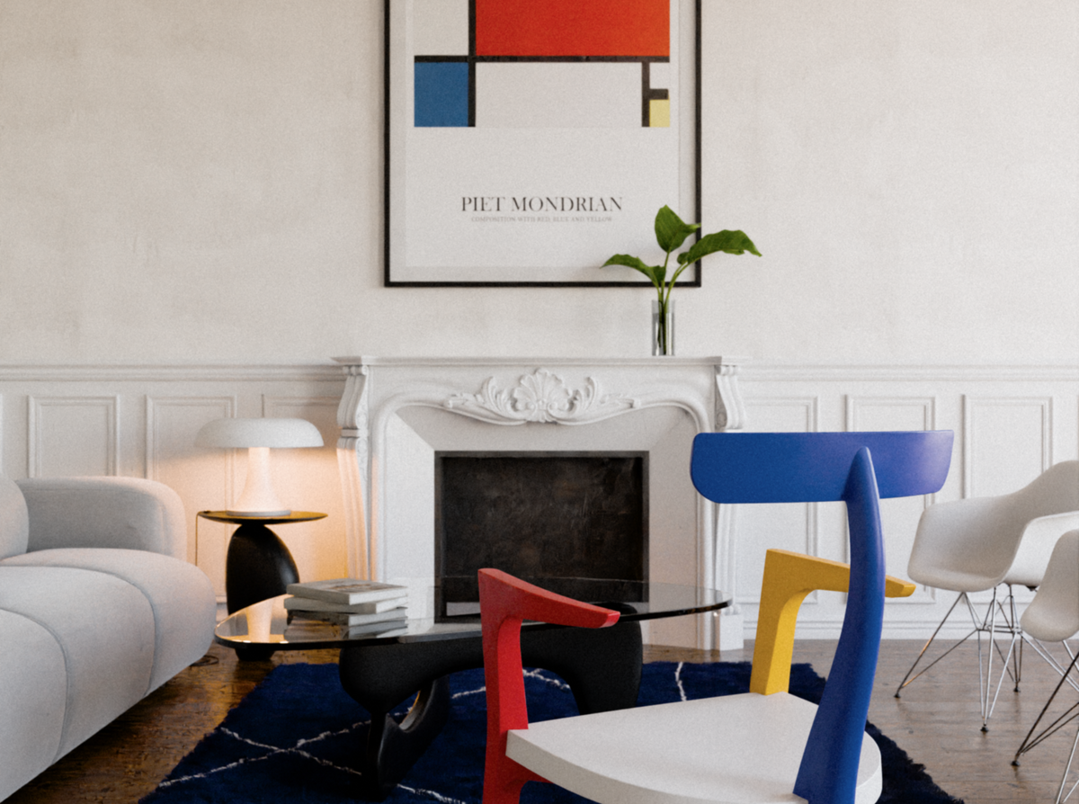 Chaise Beluga Mondrian